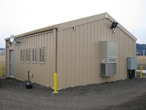 Site Assembled Wind Farm Control Building with Kelly Supplied Bard Wall Mount HVAC Unit